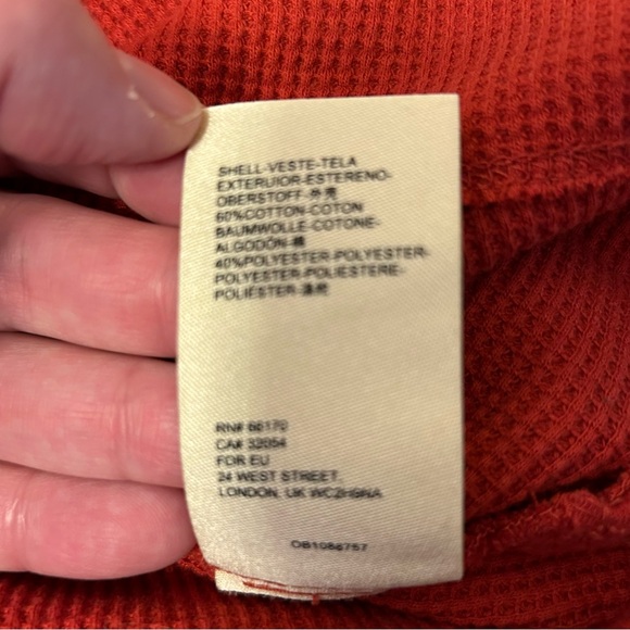 Anthropologie Thermal Long Sleeve Burnt Orange boxy oversized shirt size Medium - Picture 7 of 8